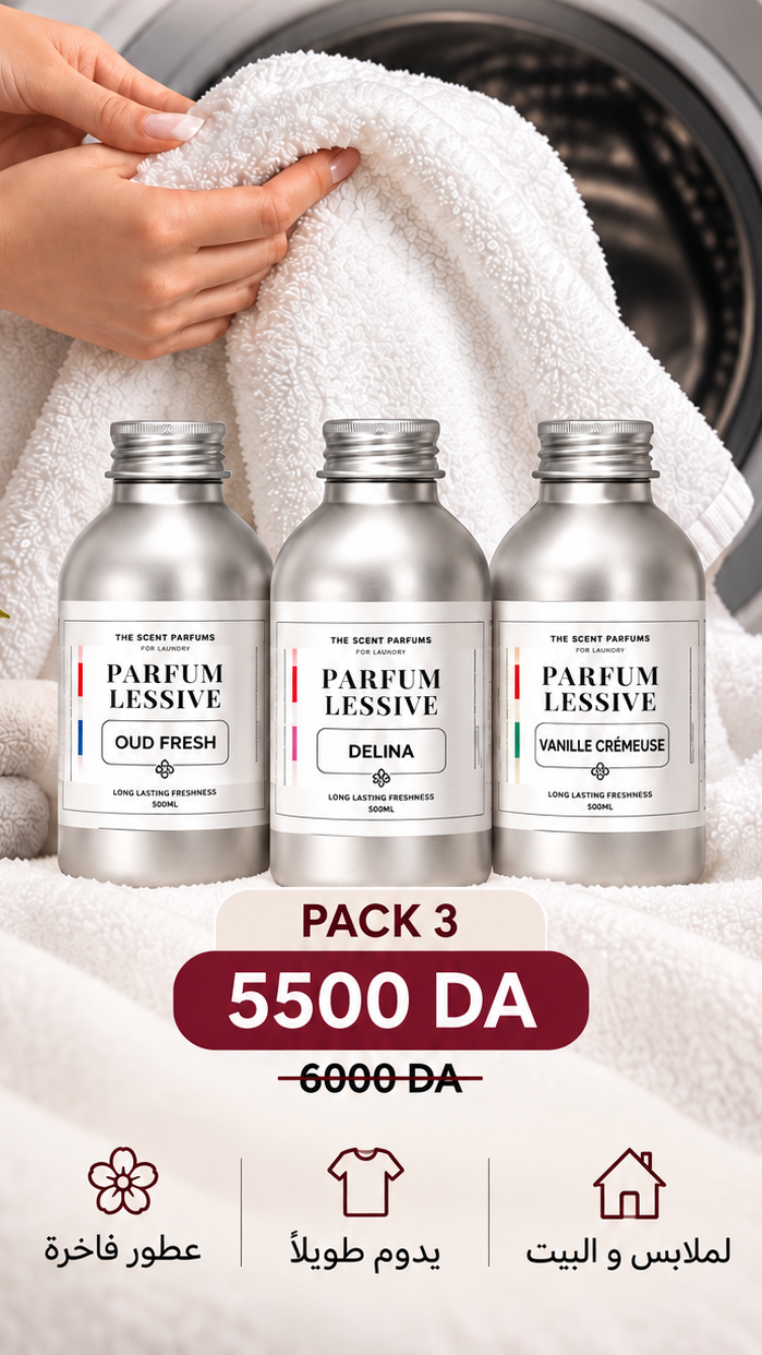 Parfum Lessive PACK 3 SENTEURS