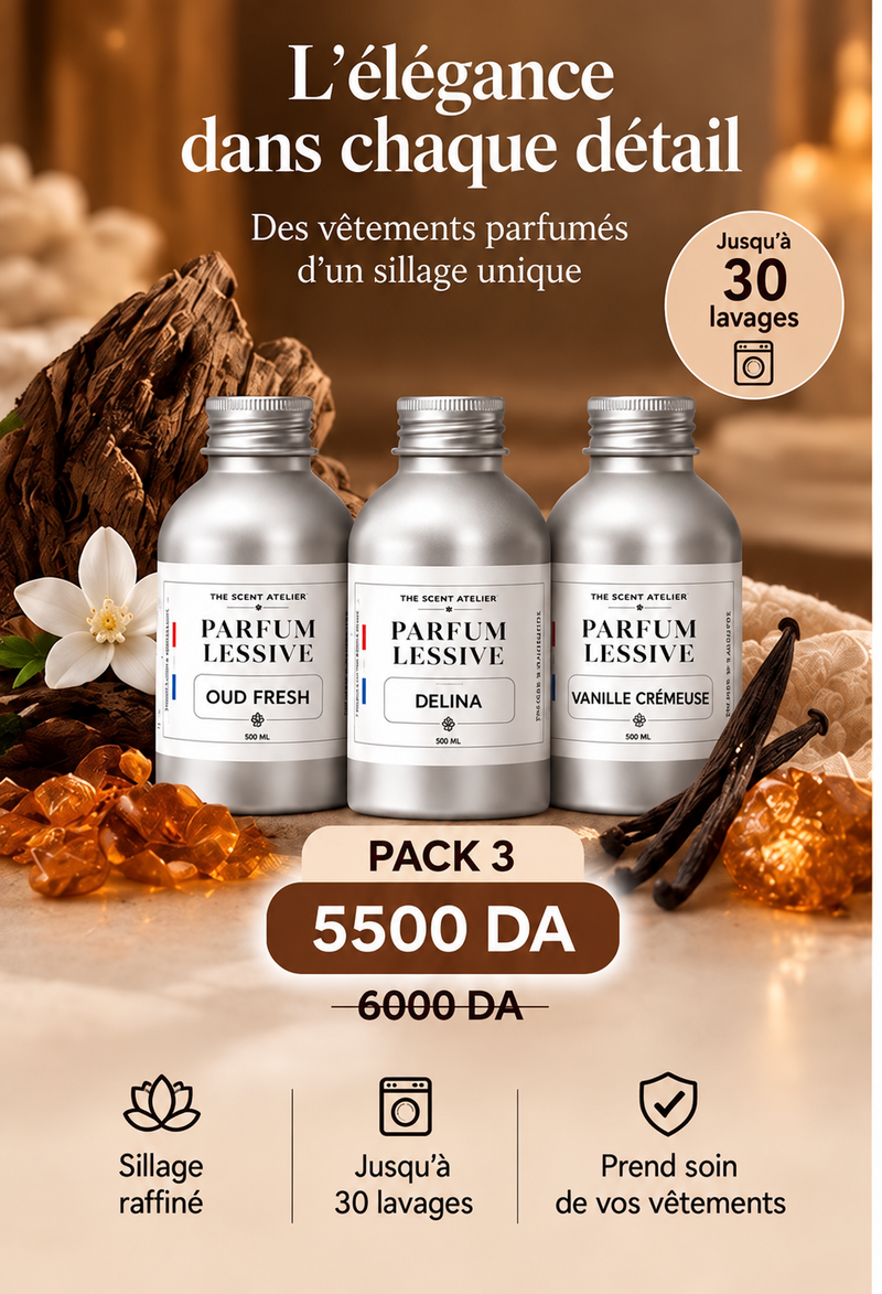 Parfum Lessive PACK 3 SENTEURS