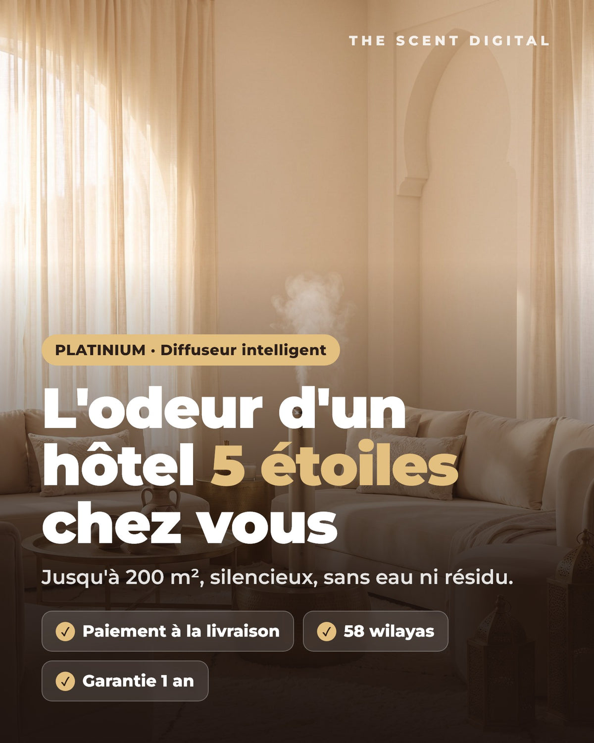 PLATINIUM : l'odeur d'un hôtel 5 étoiles chez vous